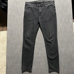 Banana Republic Travel Jean Mens 36x34 Skinny Fit Washed Black Denim Pants